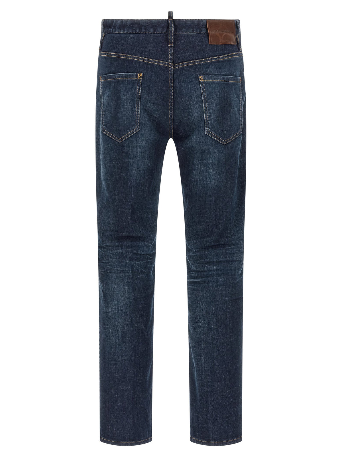 Dsquared² Blue Cotton Straight-Leg Jeans