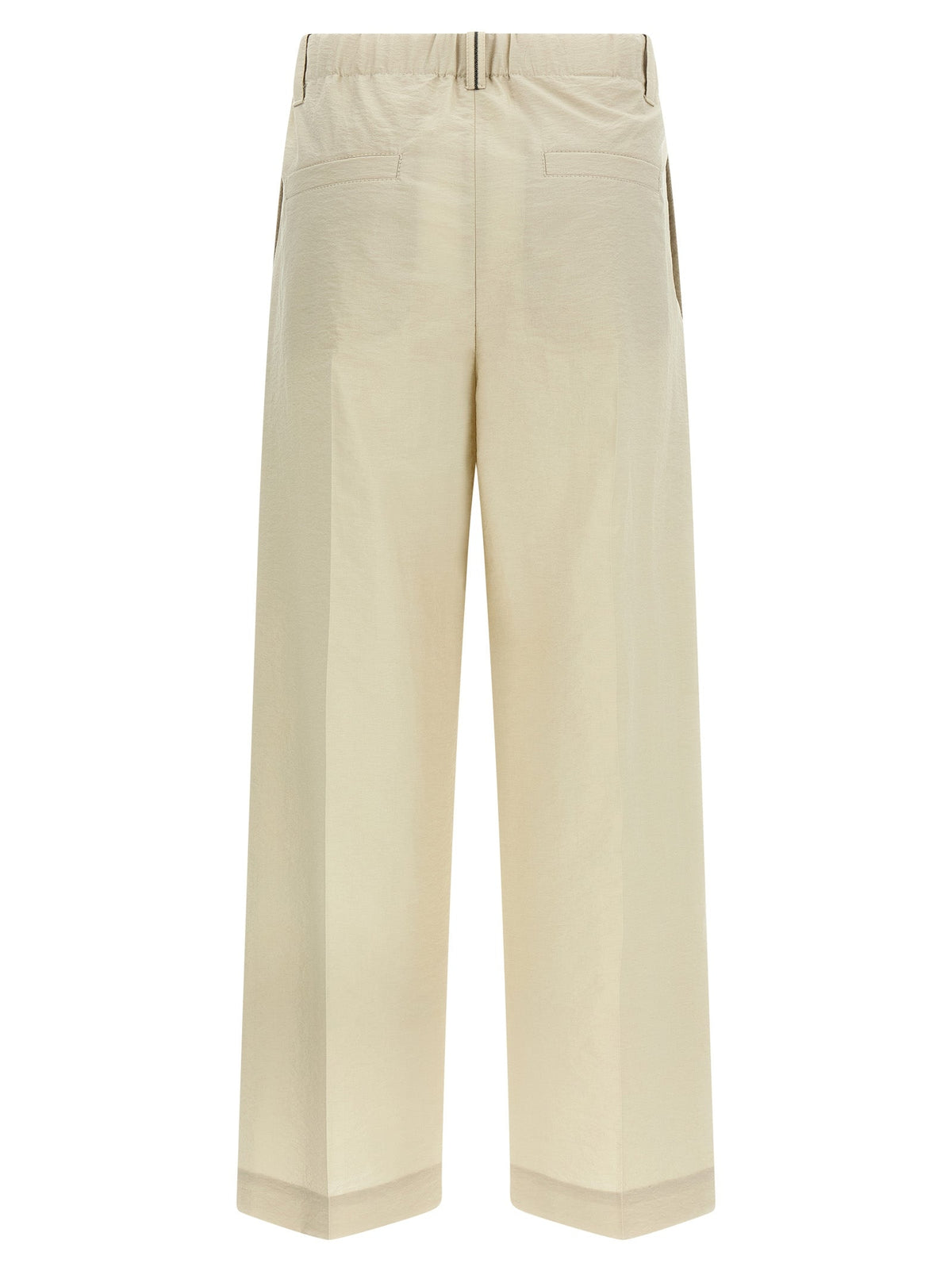 Brunello Cucinelli White Cotton Dress Pants