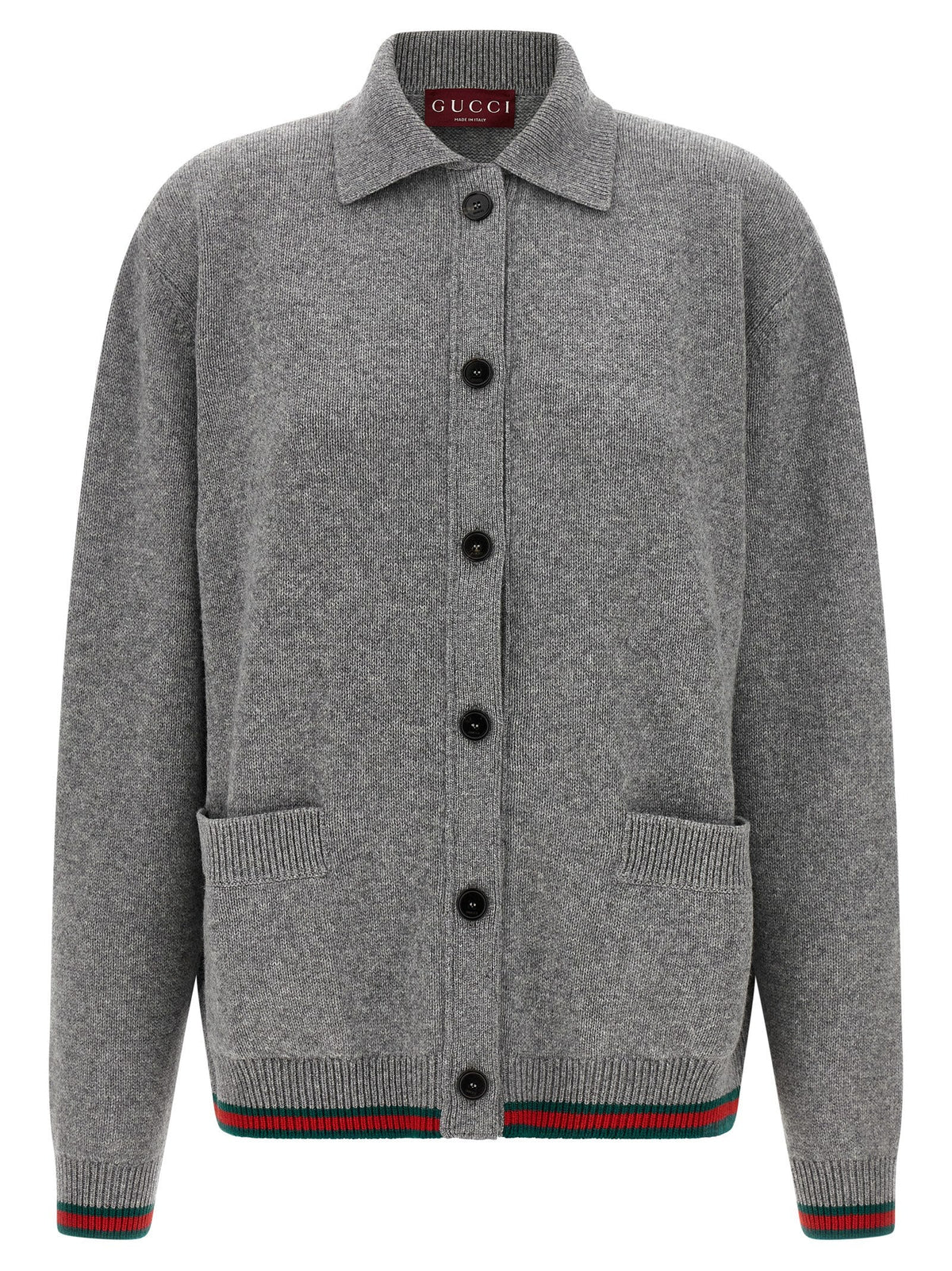 Gucci Gray Wool Cardigan