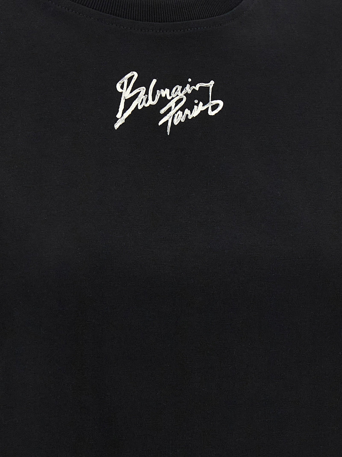 Balmain Black Cotton T-Shirt