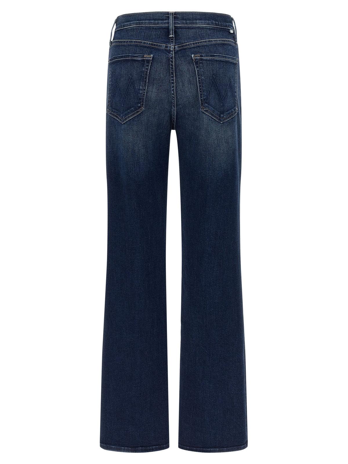 Mother Denim Blue Cotton Straight-Leg Jeans