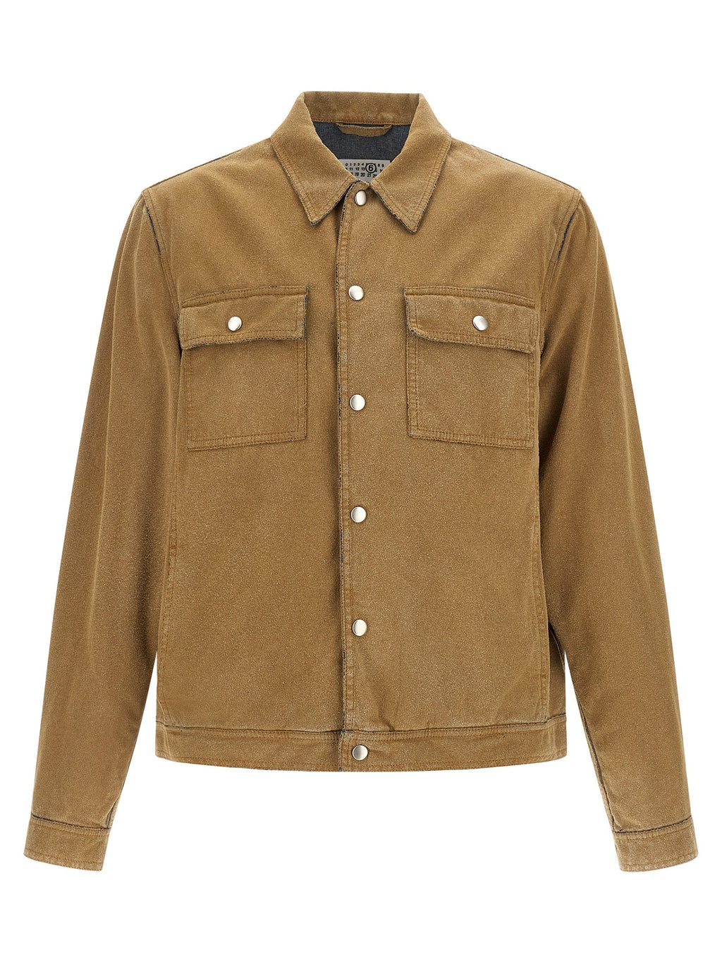 MM6 Maison Margiela Beige Cotton Denim Jacket
