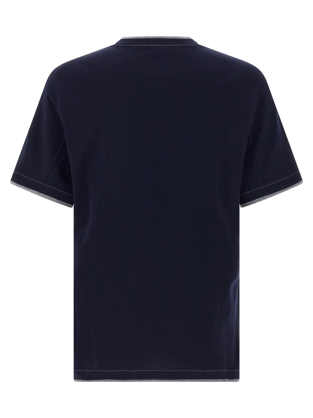 Brunello Cucinelli Blue Cotton T-Shirt