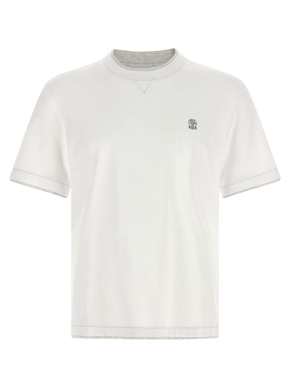 Brunello Cucinelli White Cotton T-Shirt