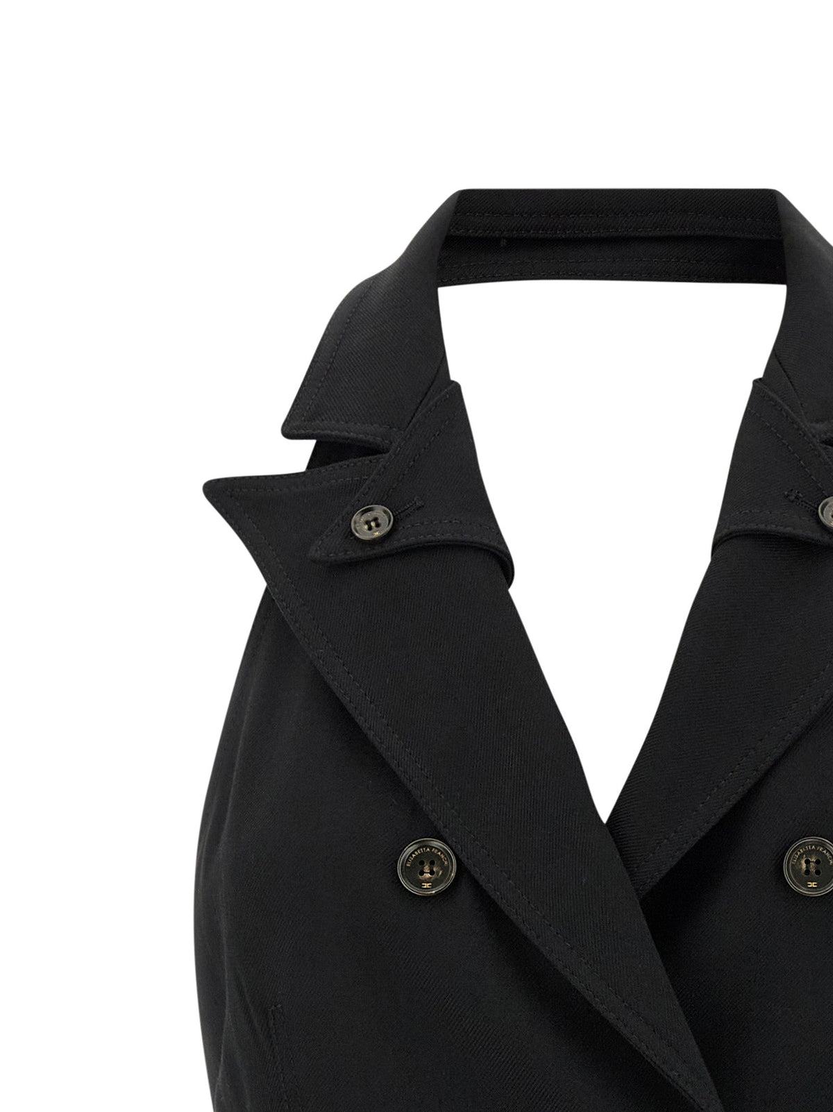 Elisabetta Franchi Black Viscose Short Dress