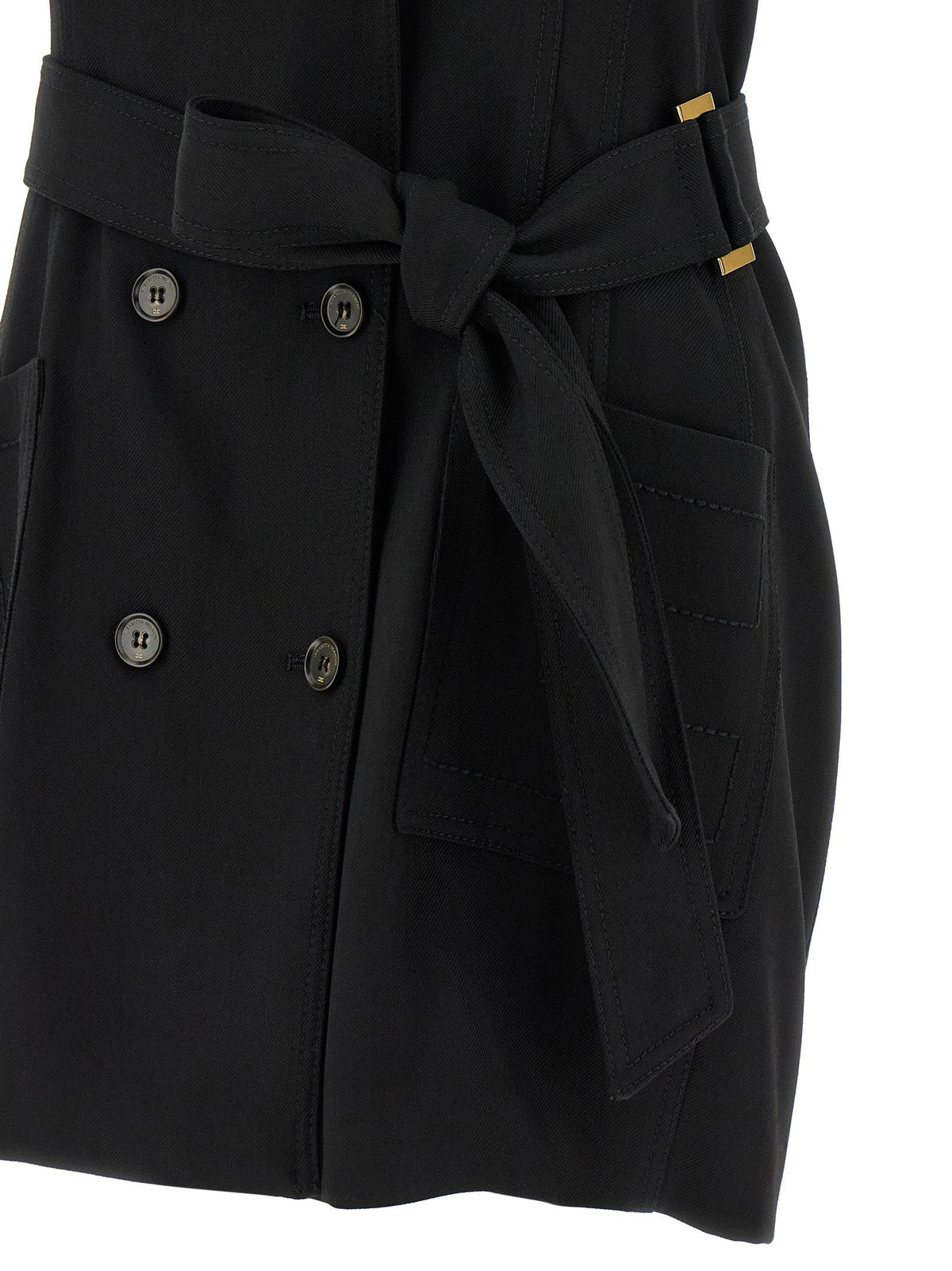 Elisabetta Franchi Black Viscose Short Dress