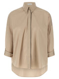 Brunello Cucinelli Beige Cotton Blouse