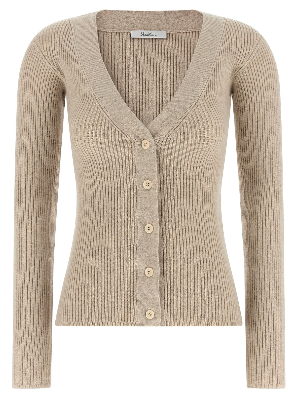 Max Mara Beige Wool Cardigan