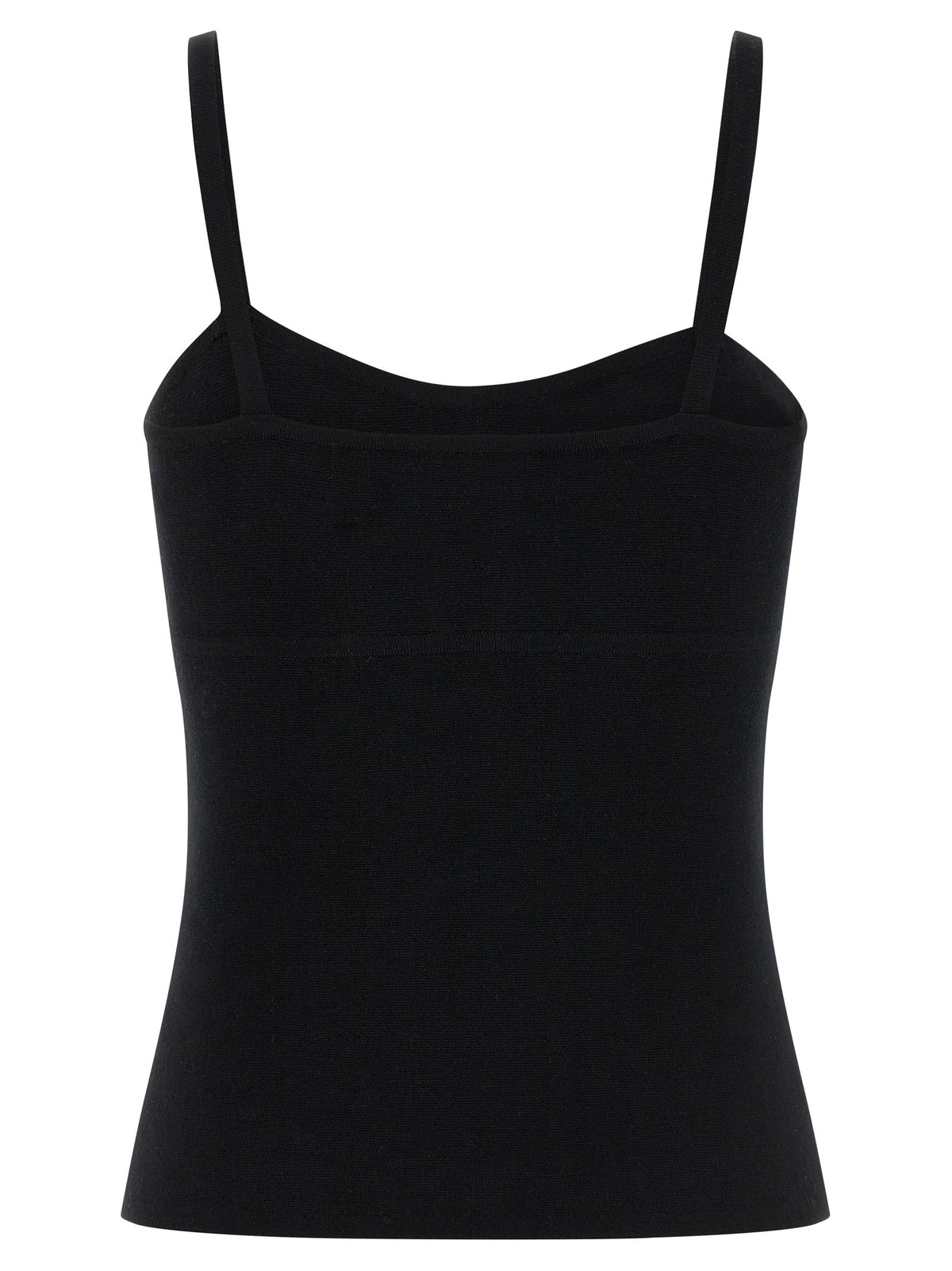 Max Mara Black Virgin Wool Tank Tops