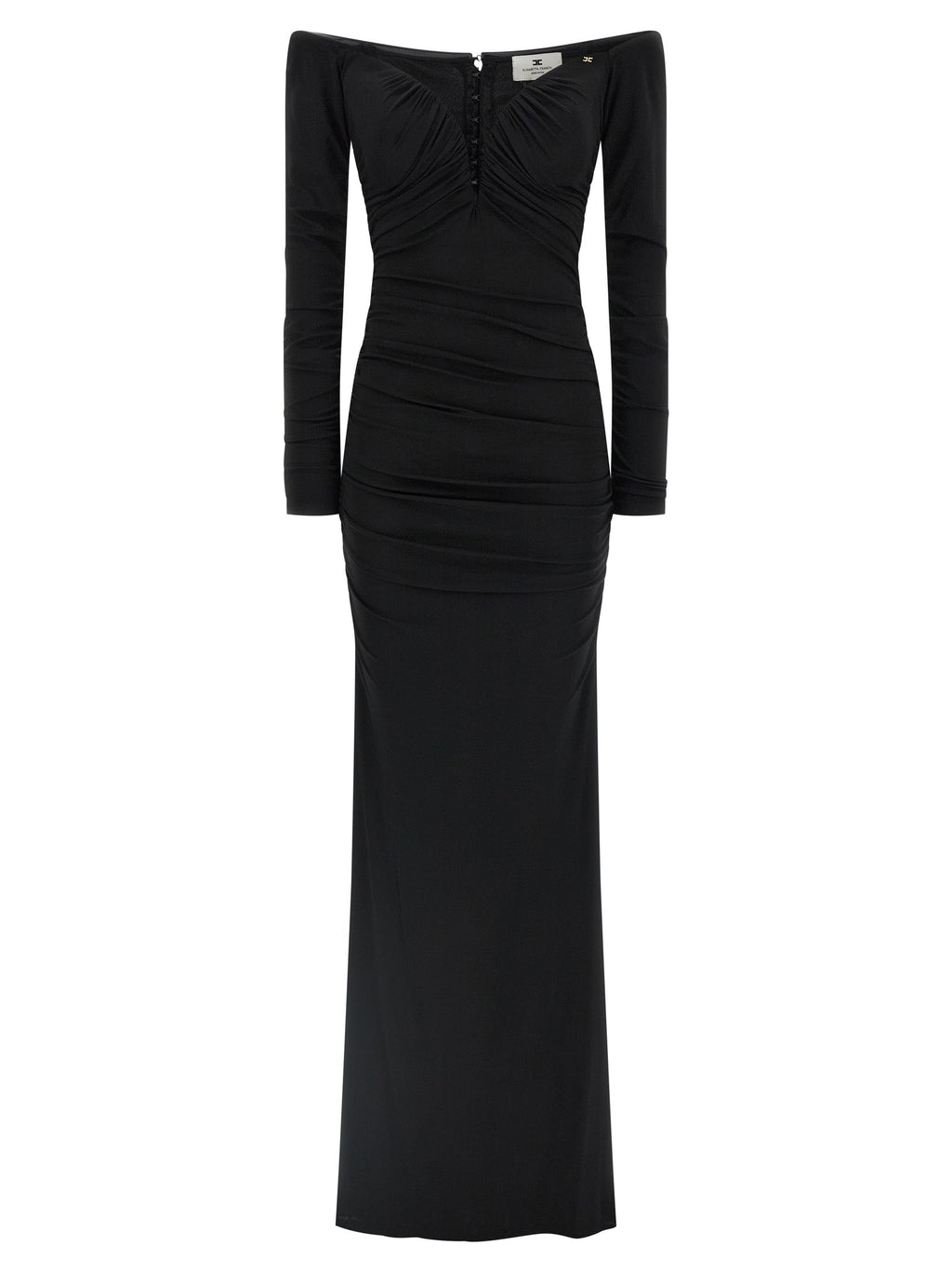 Elisabetta Franchi Black Viscose Long Dress