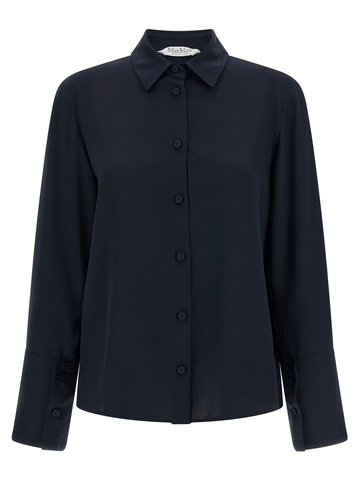 Max Mara Blue Silk Blouse