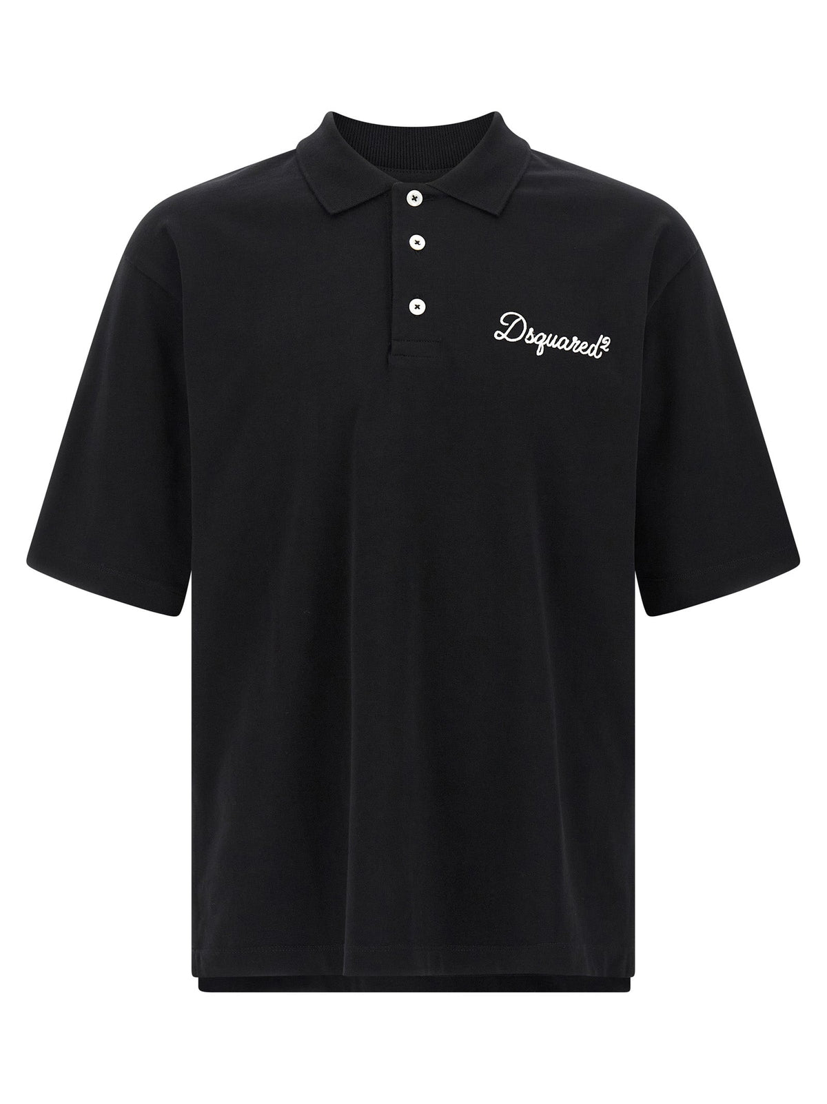 Dsquared² Black Cotton Polo Shirt