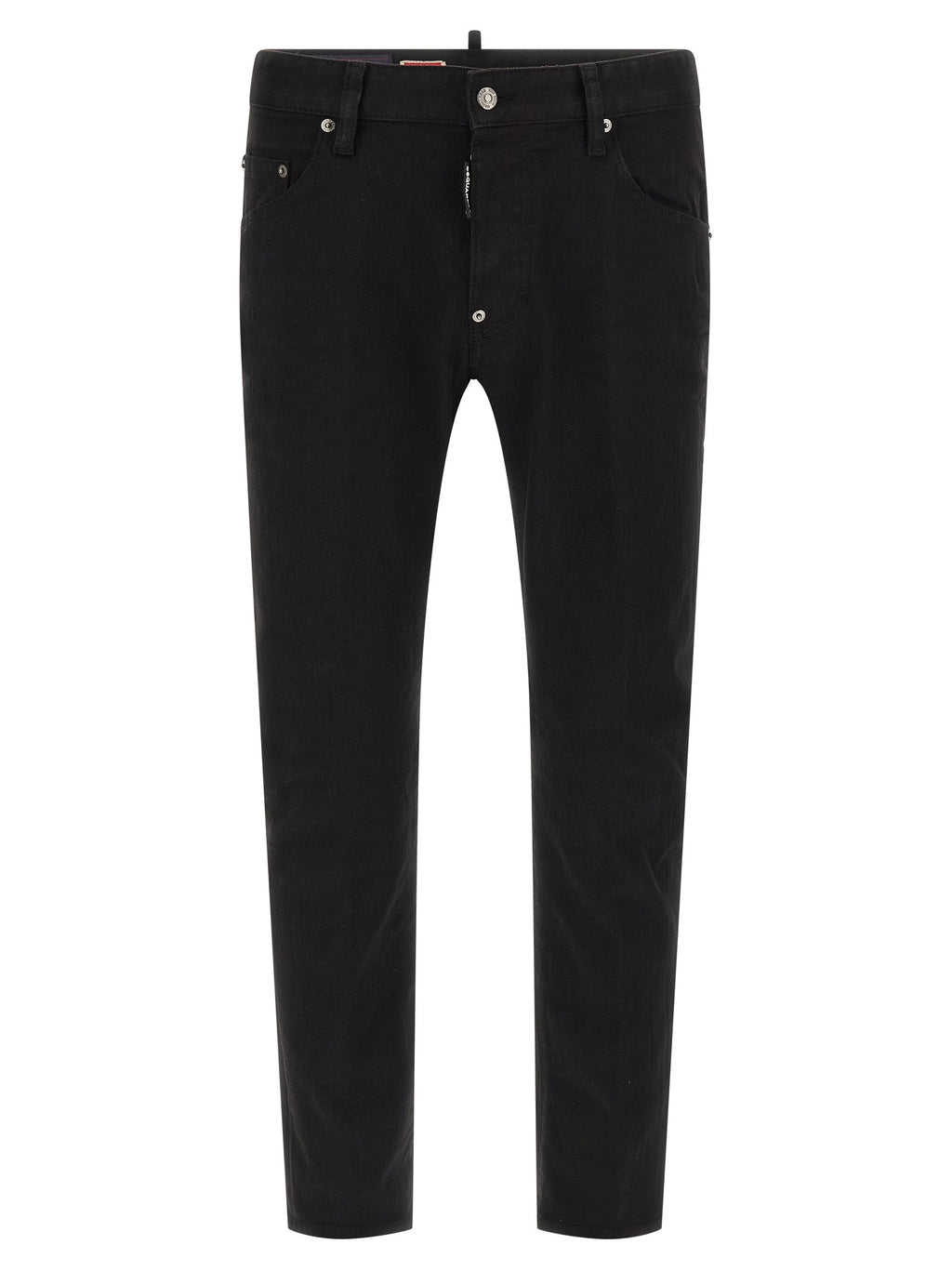 Dsquared² Black Cotton Straight-Leg Jeans