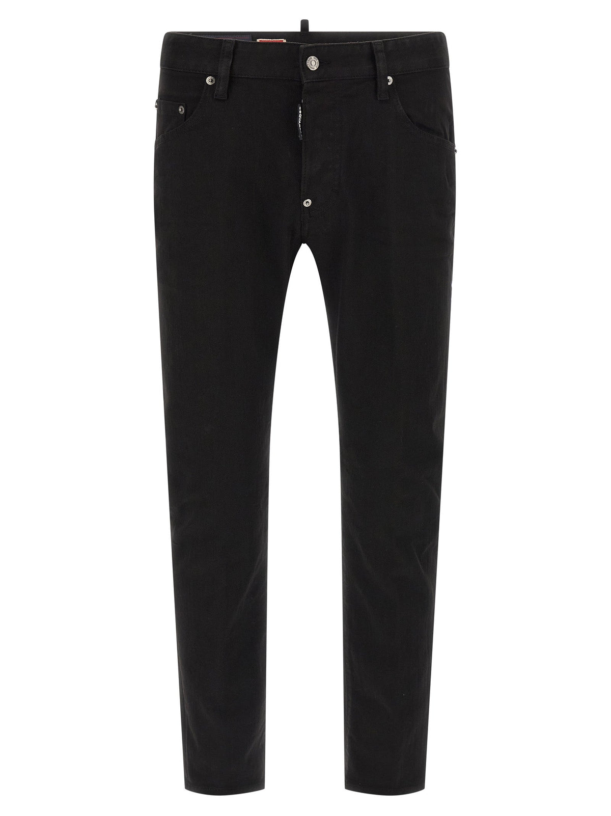 Dsquared² Black Cotton Straight-Leg Jeans
