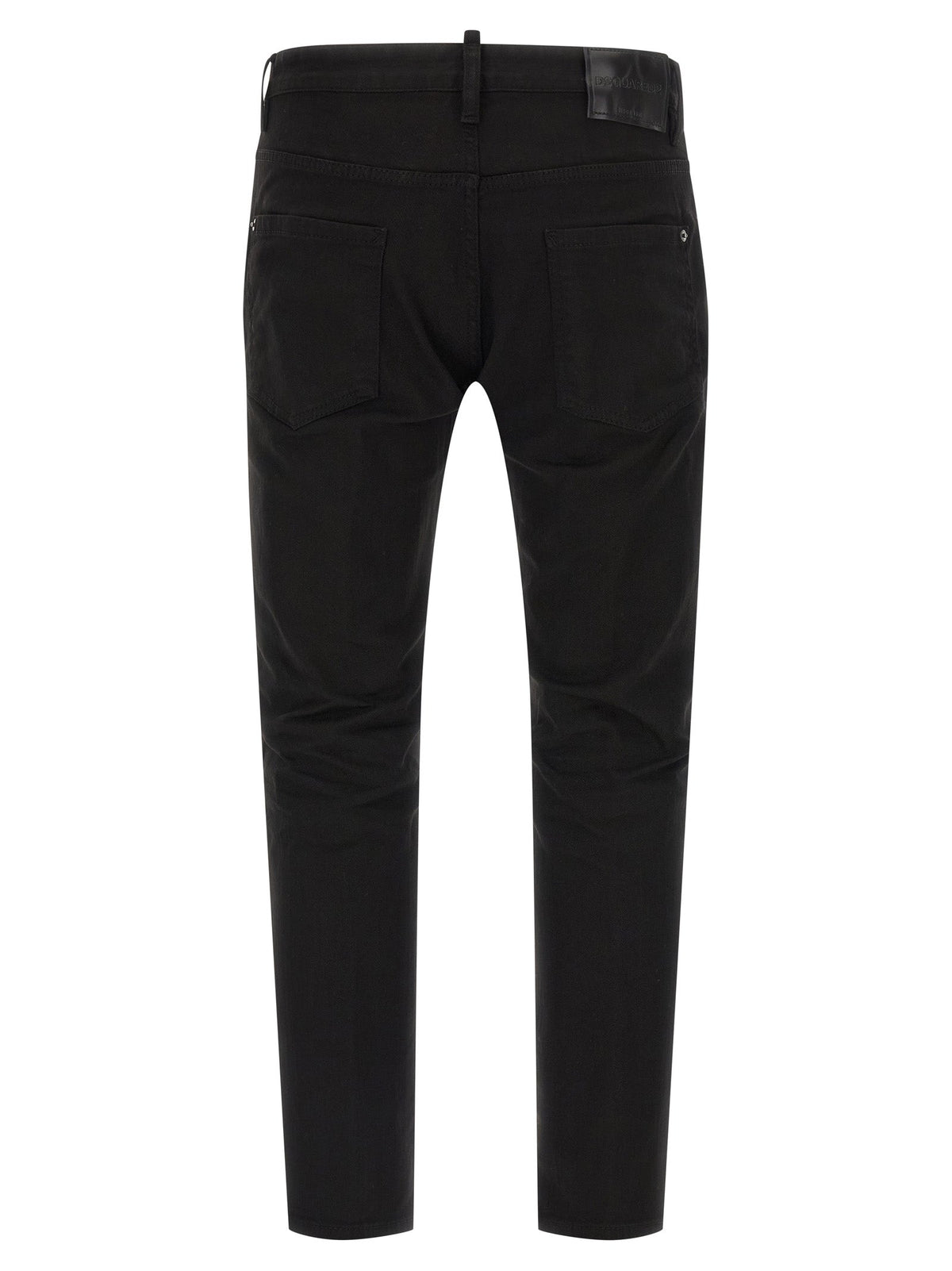 Dsquared² Black Cotton Straight-Leg Jeans