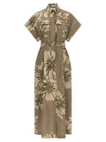 Brunello Cucinelli Bicolor Cotton Long Dress