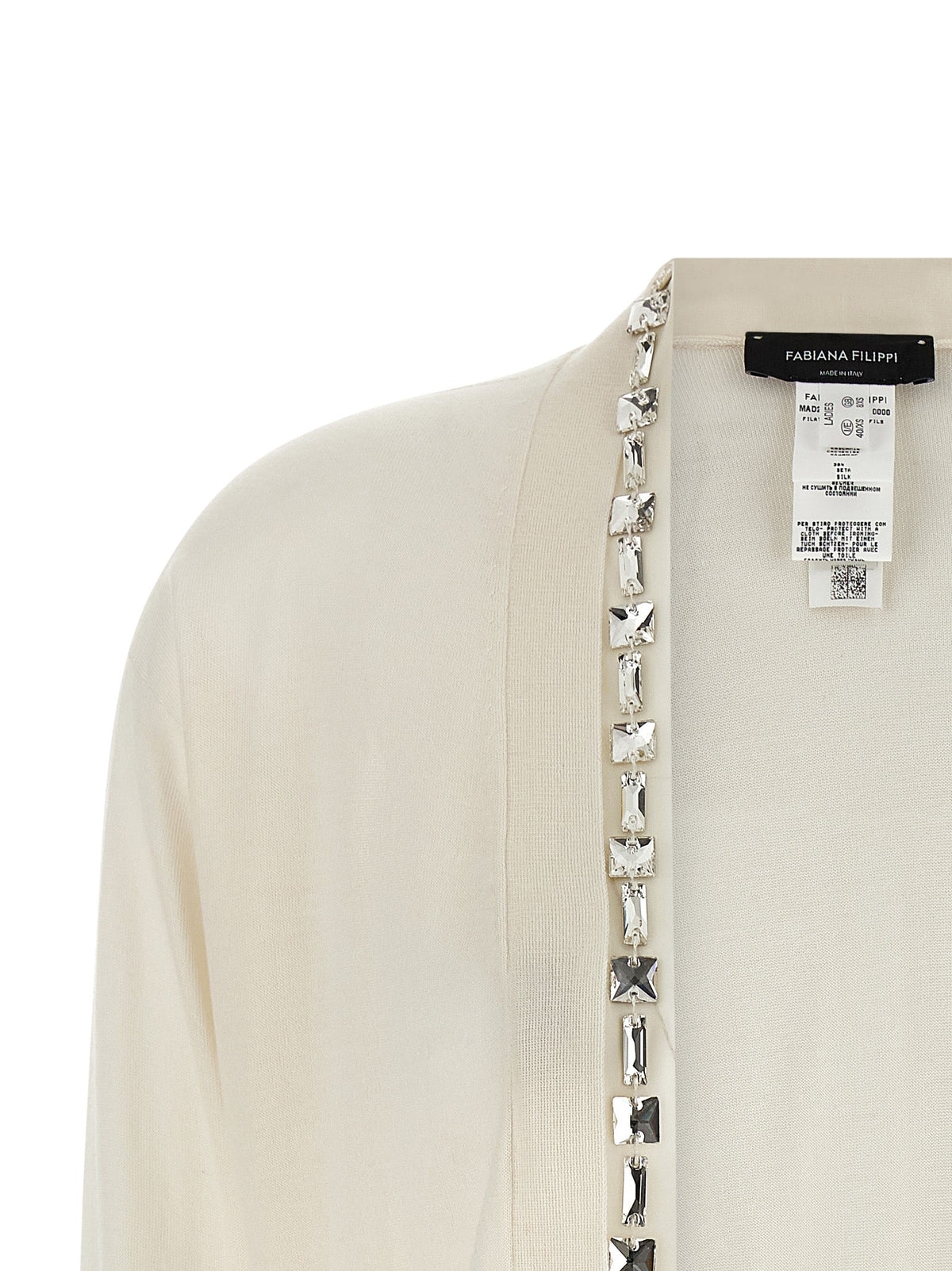 Fabiana Filippi White Cashmere Cardigan