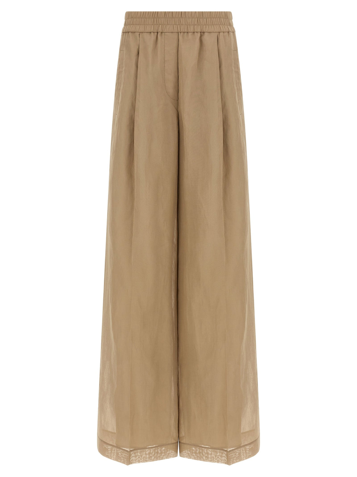 Brunello Cucinelli Beige Cotton Casual Pants