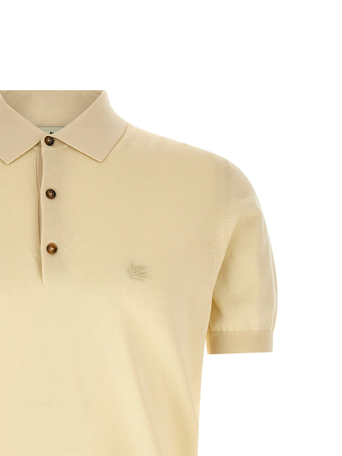 Etro Beige Cotton Polo Shirt
