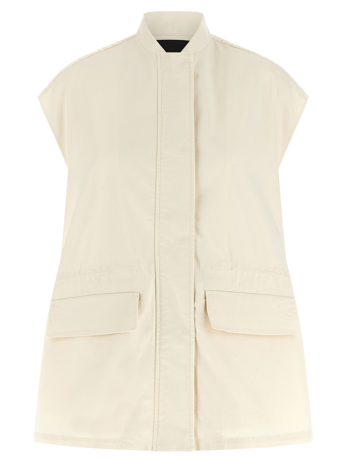 Fabiana Filippi Beige Cotton Sleeveless Jacket