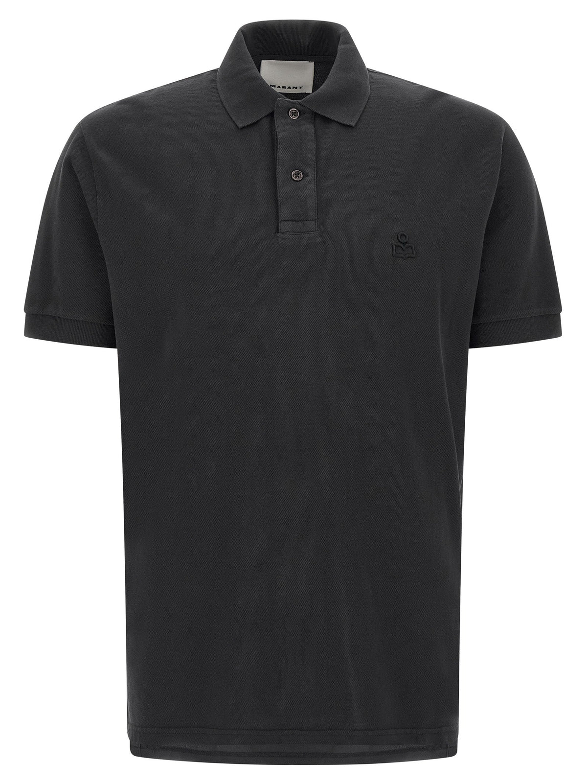 Isabel Marant Black Cotton Polo Shirt
