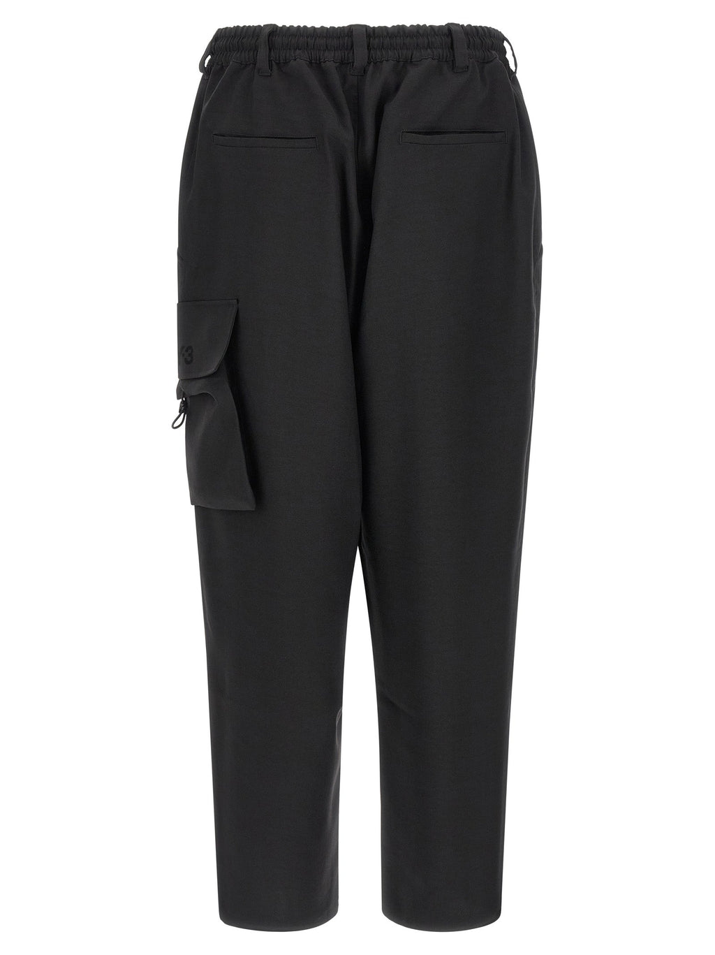 Y-3 Black Polyester Cargo Pants