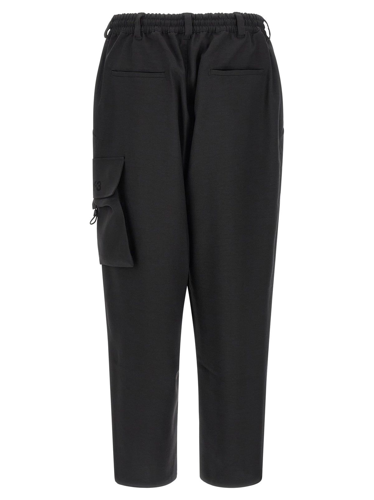 Y-3 Black Polyester Cargo Pants