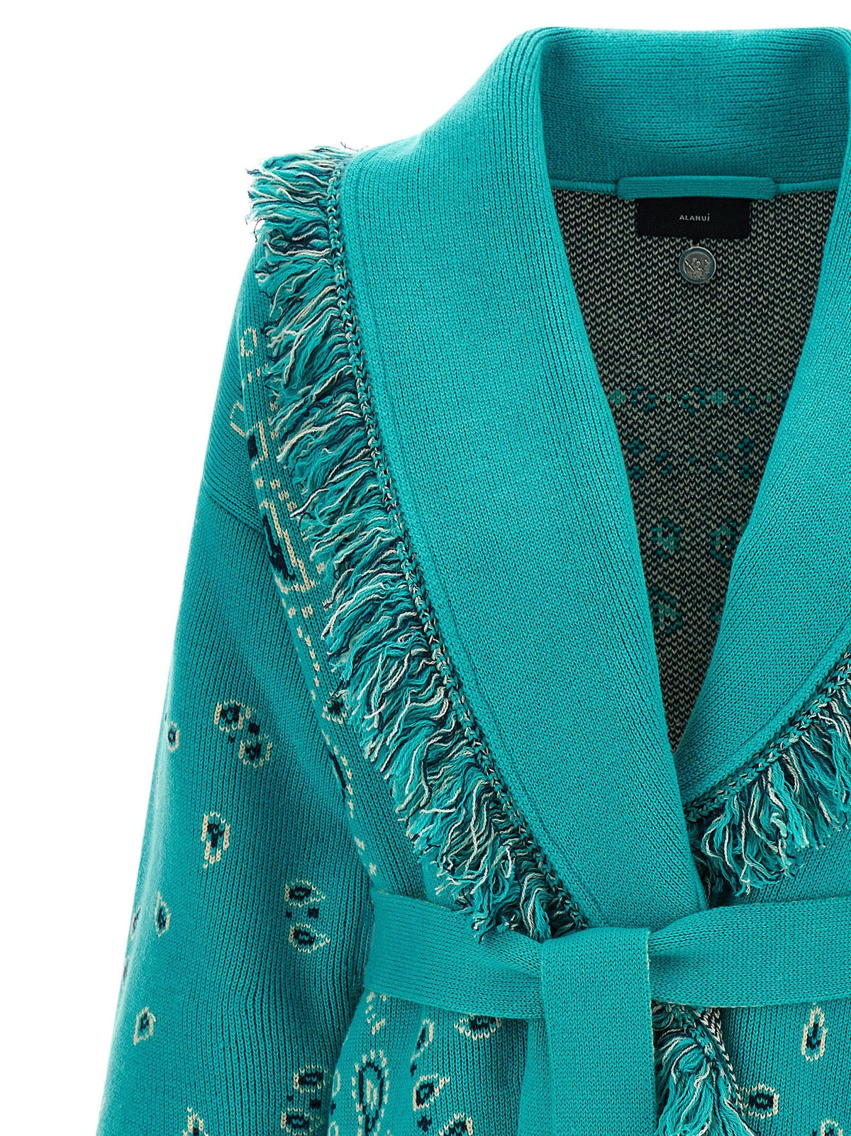Alanui Blue Cashmere Cardigan