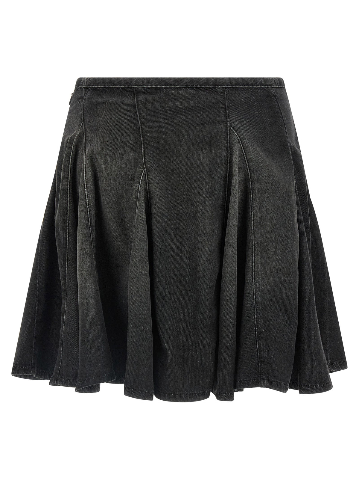 Diesel Black Cotton Long Skirt