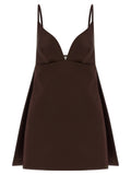 Elisabetta Franchi Brown Polyester Short Dress