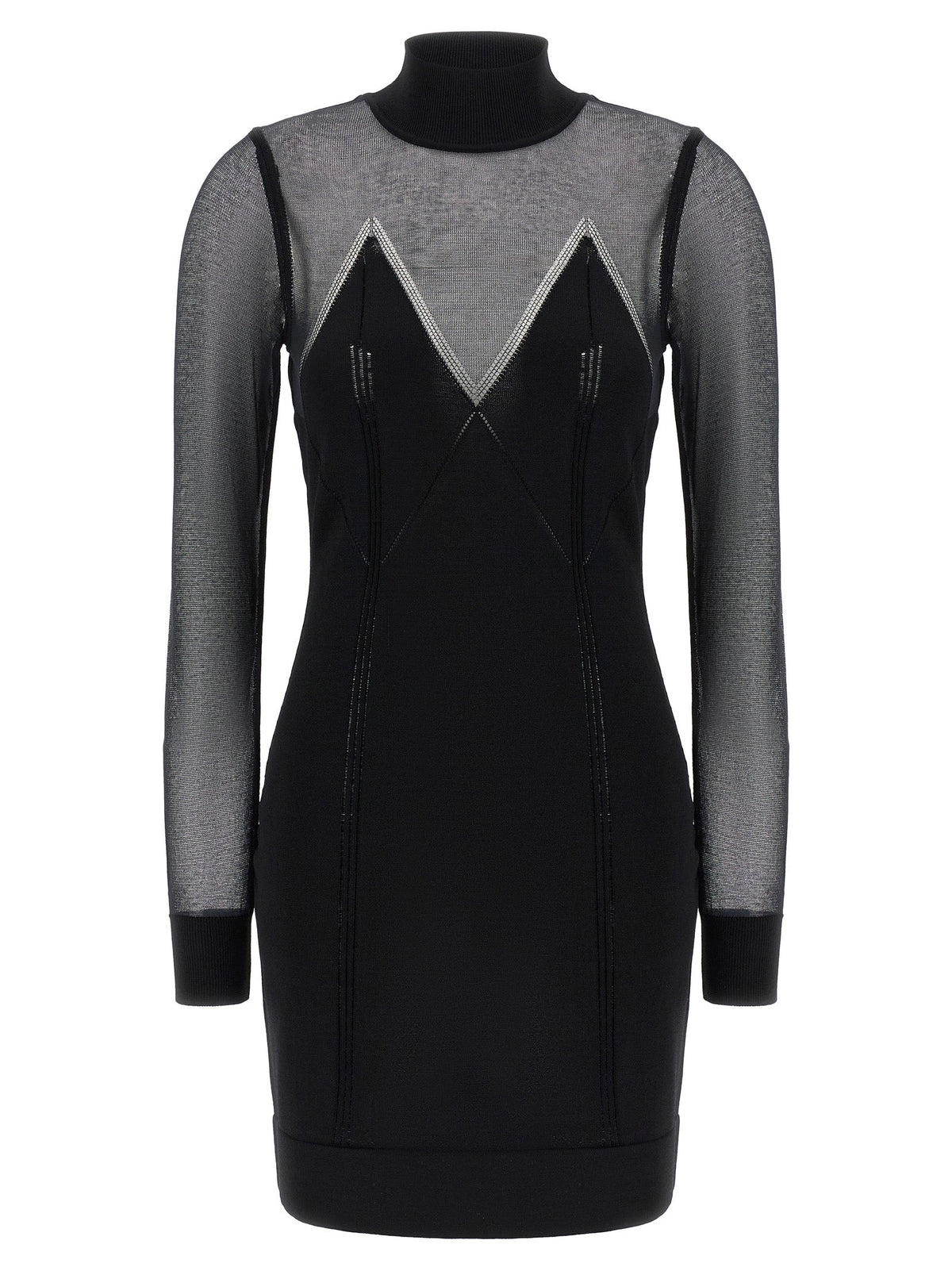 Elisabetta Franchi Black Viscose Short Dress