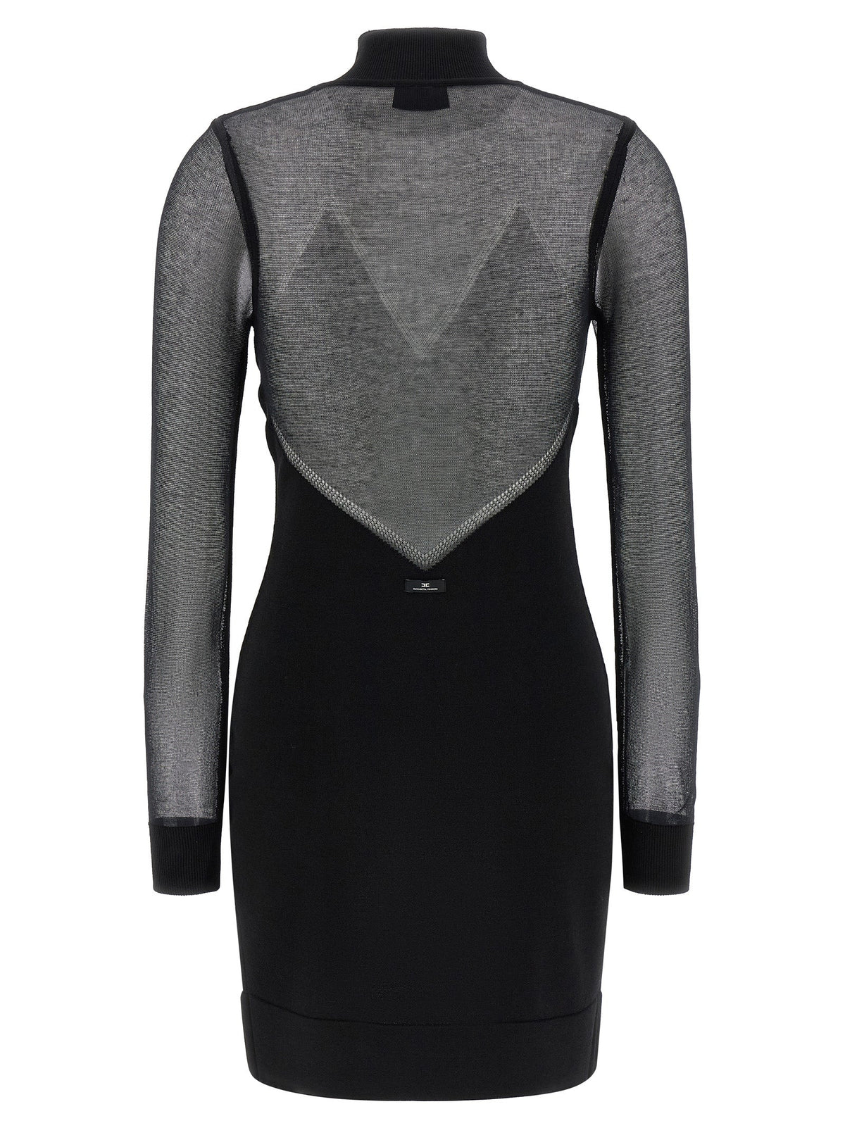 Elisabetta Franchi Black Viscose Short Dress