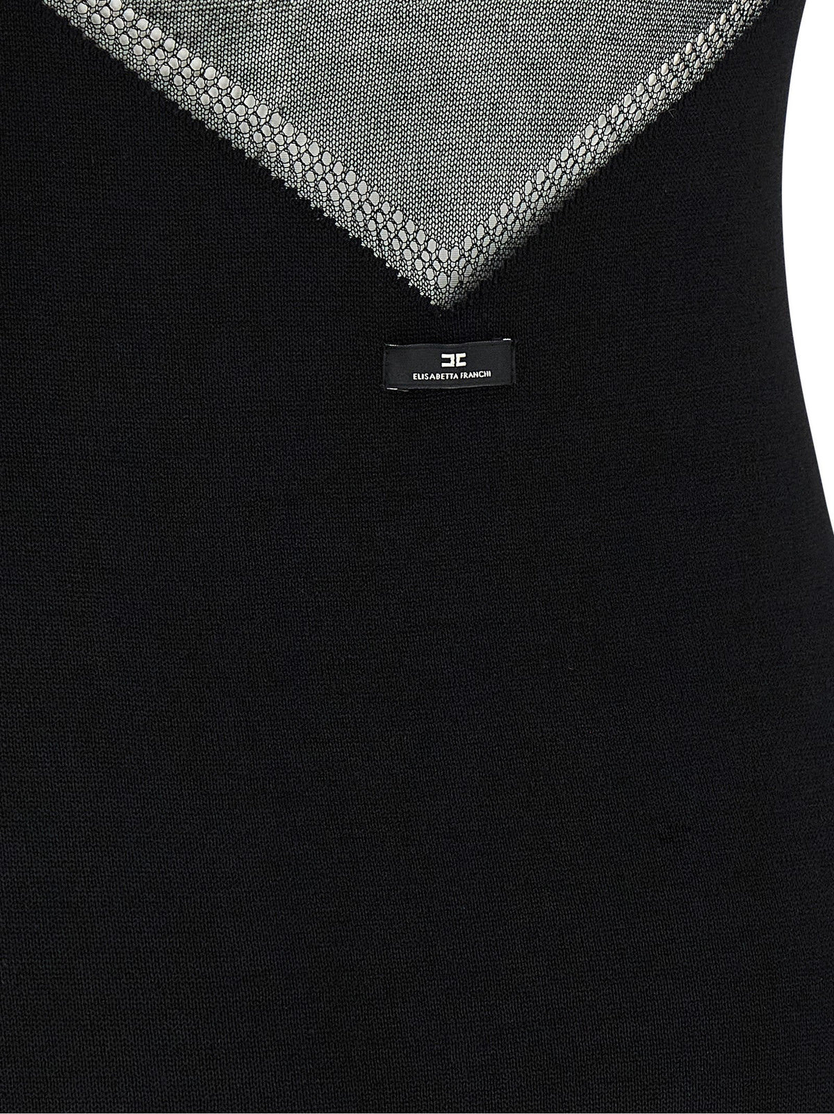 Elisabetta Franchi Black Viscose Short Dress