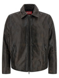 Diesel Brown Cowhide Leather Jacket