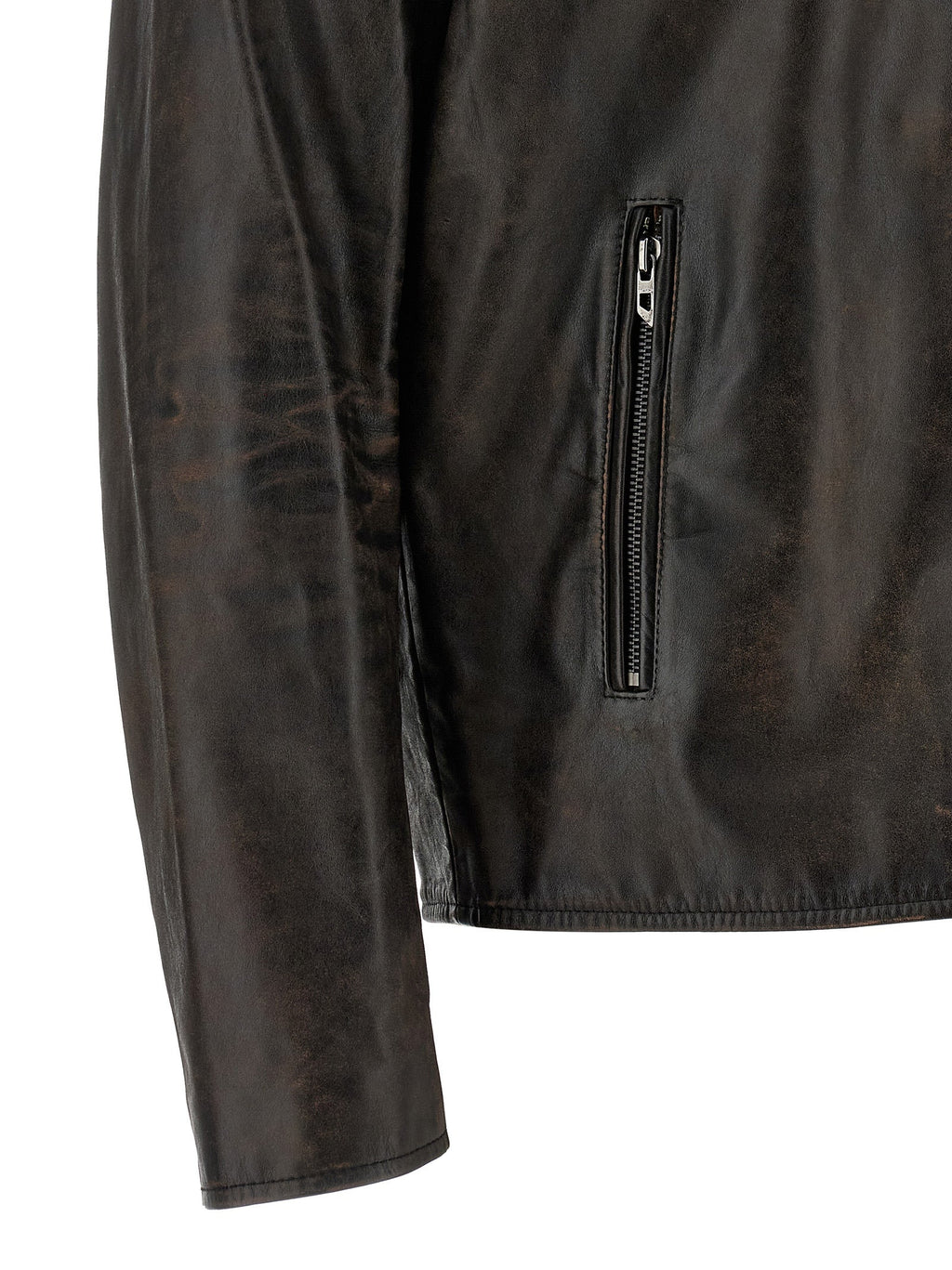 Diesel Brown Cowhide Leather Jacket