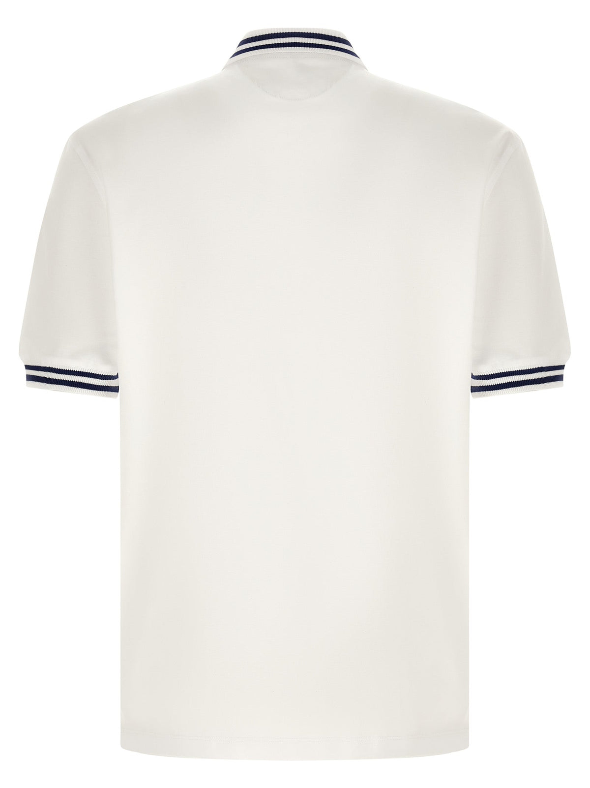 Brunello Cucinelli White Cotton Polo Shirt