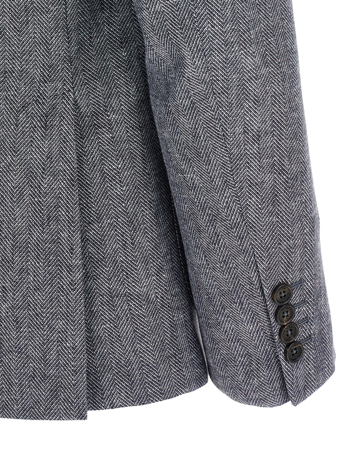 Pal Zileri Blue Linen Blazer