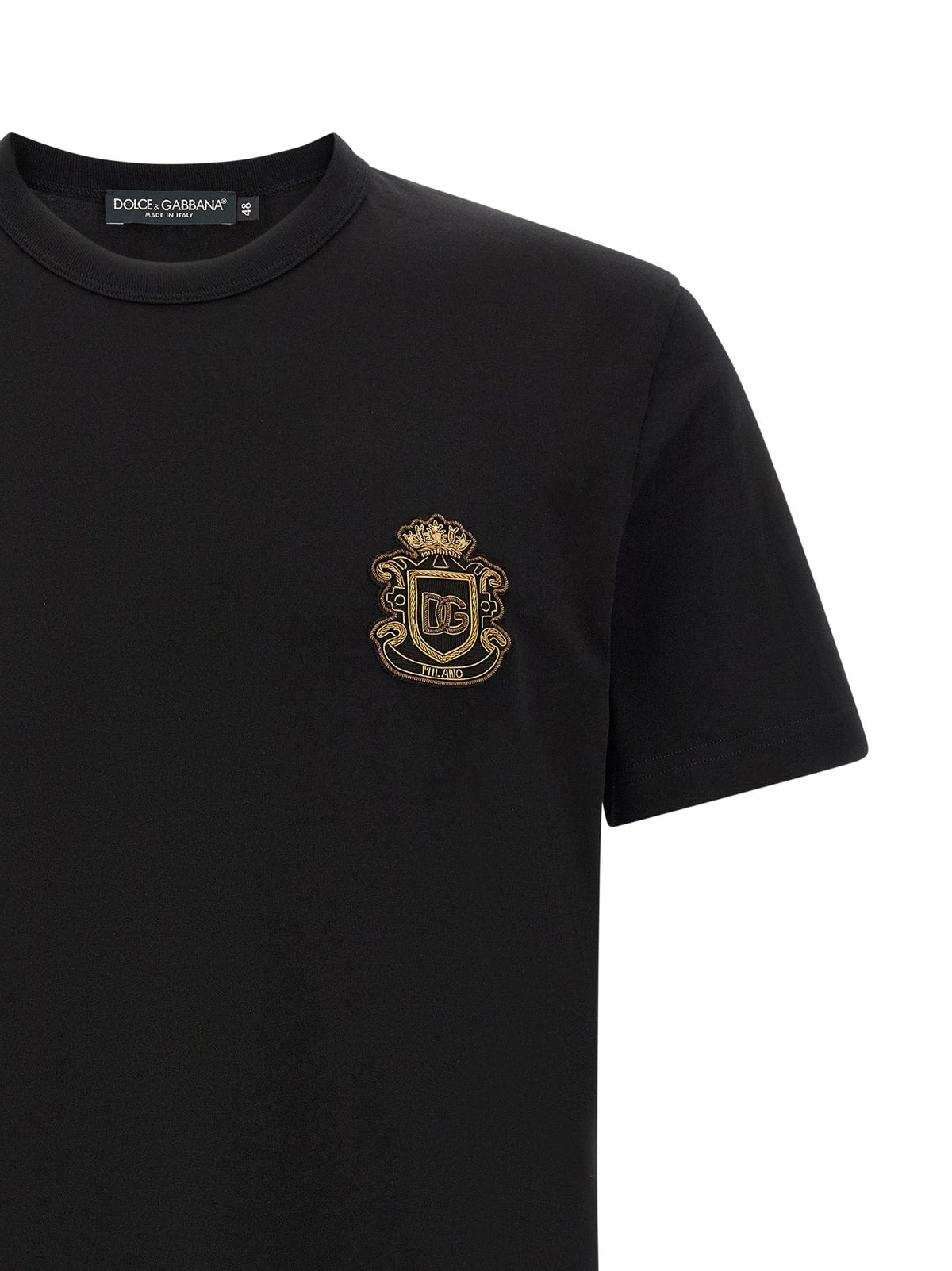 Dolce & Gabbana Black Cotton T-Shirt
