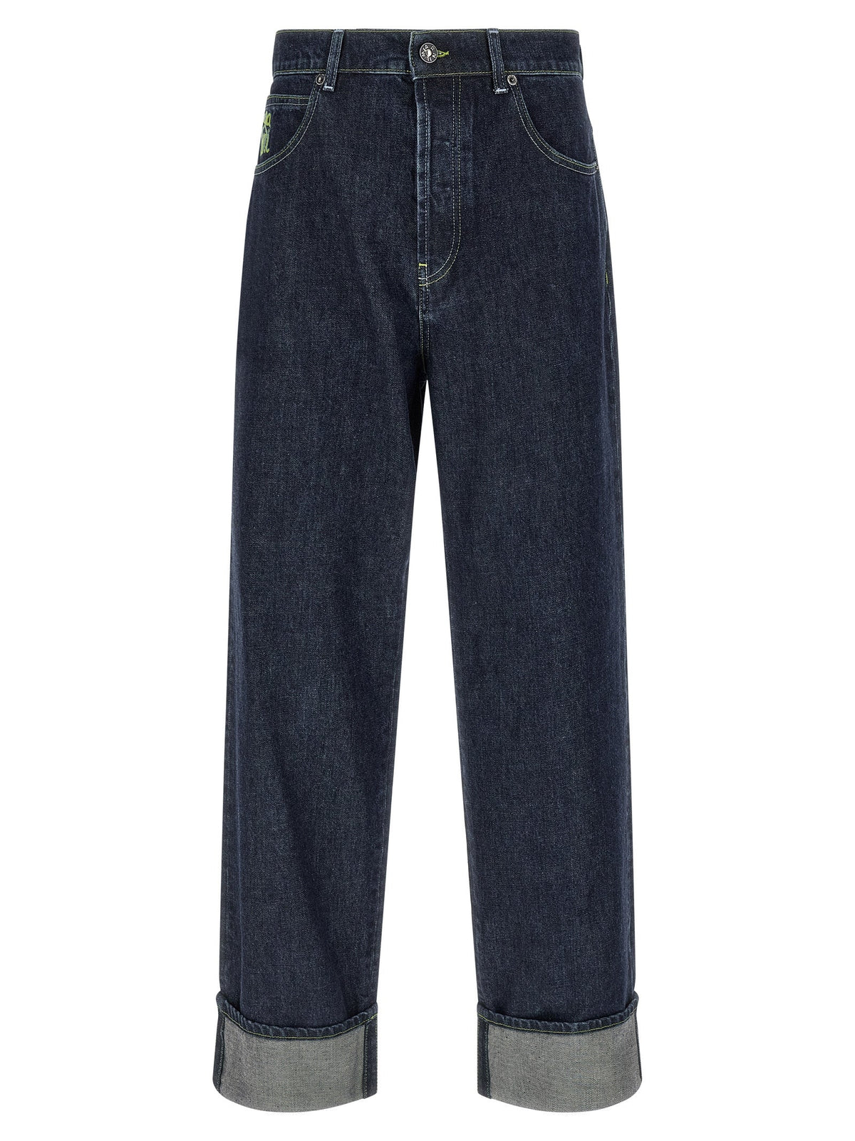 Marni Blue Cotton Straight-Leg Jeans