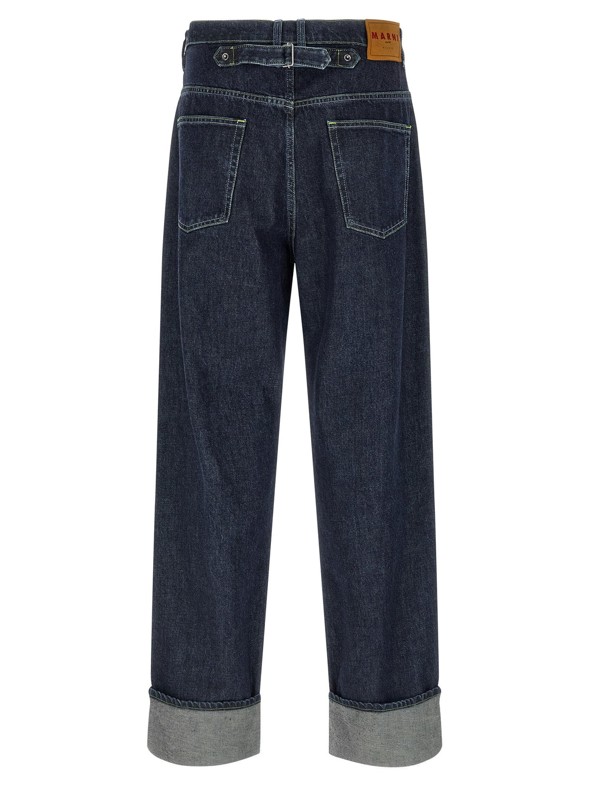 Marni Blue Cotton Straight-Leg Jeans