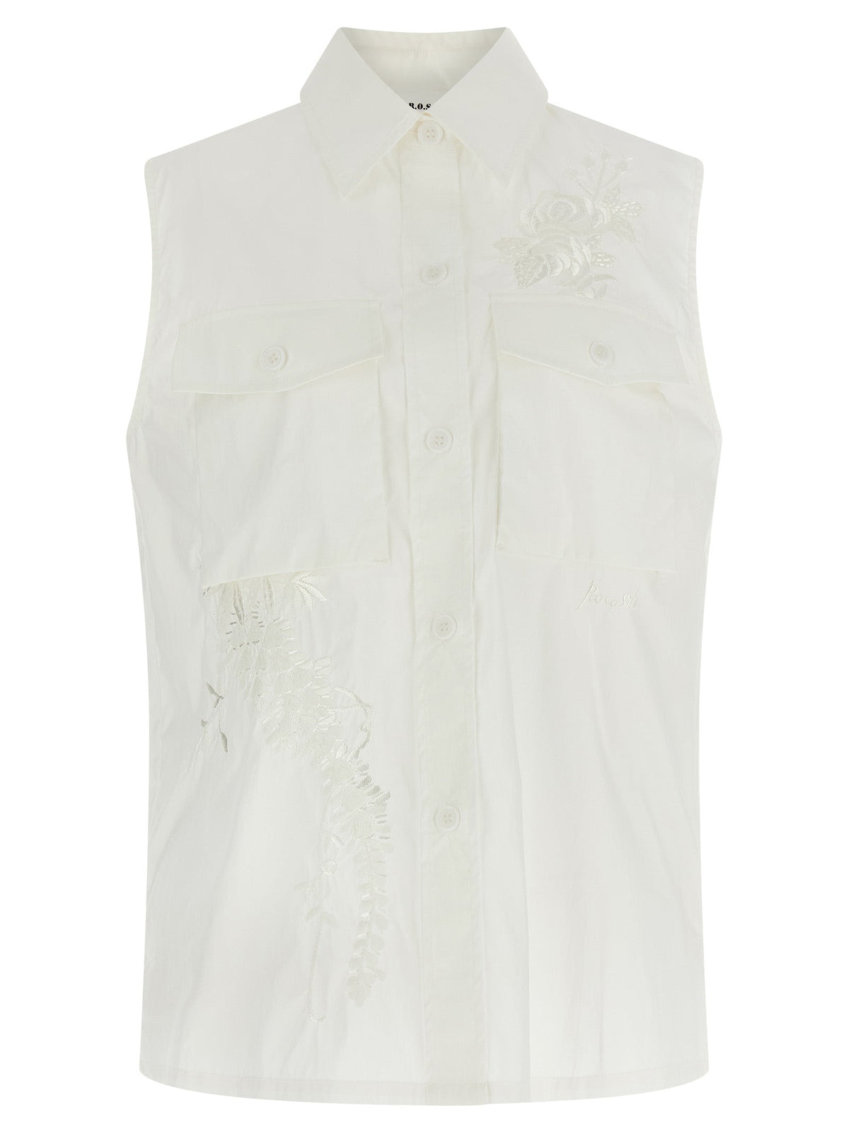 P.A.R.O.S.H. White Polyamide Blouse