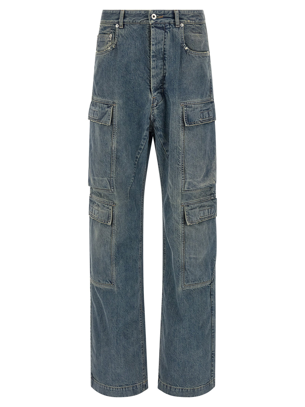 DRKSHDW Blue Cotton Cargo Pants