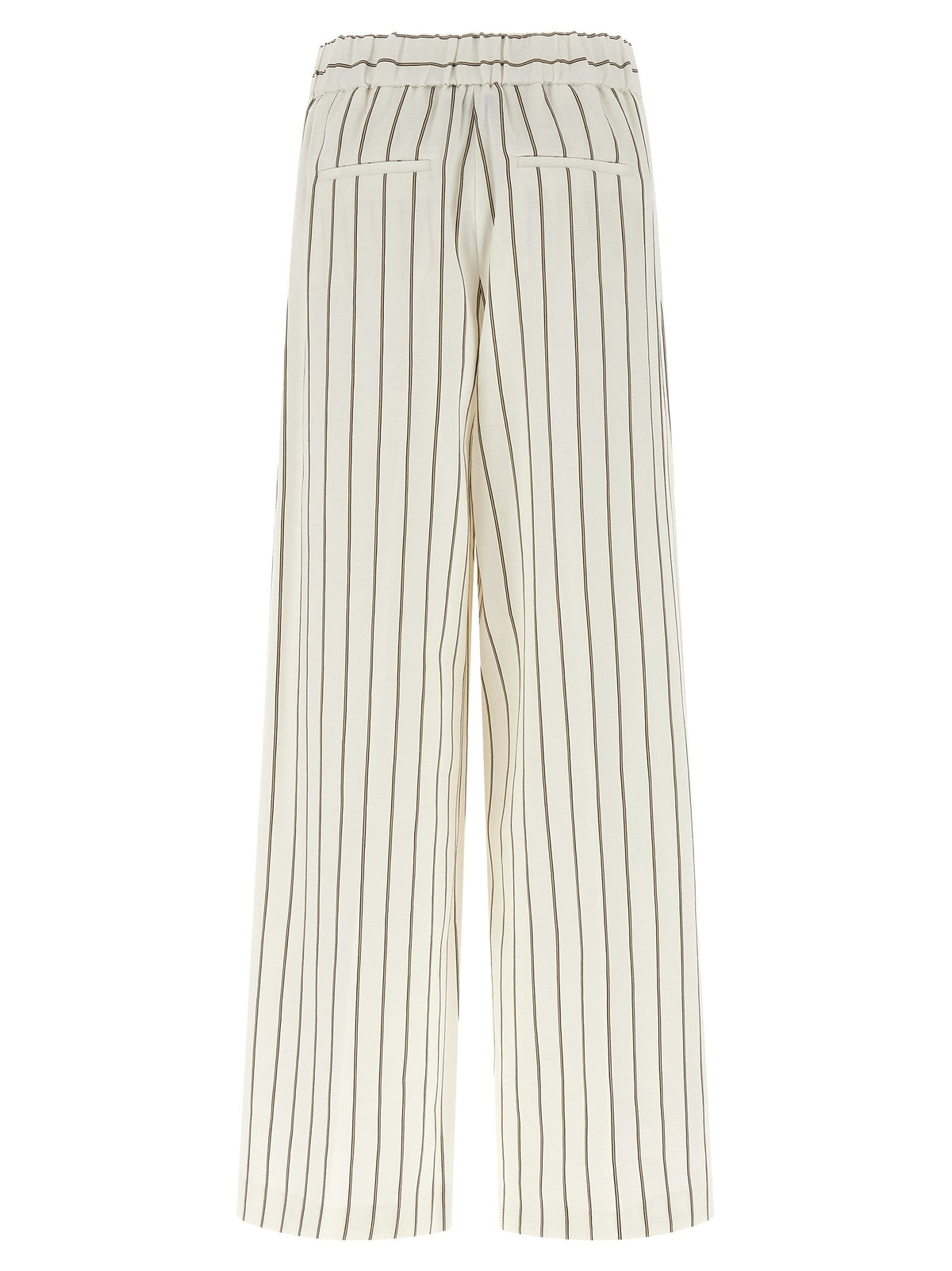 Peserico White Linen Casual Pants