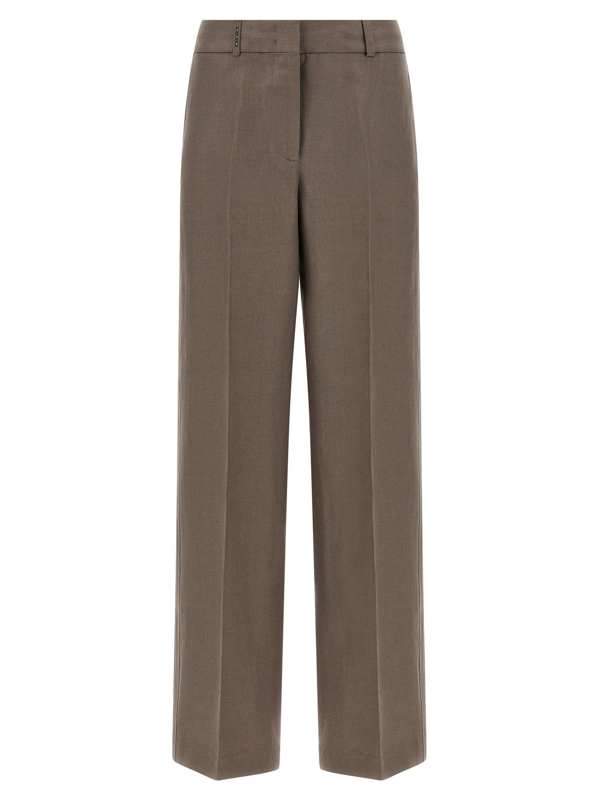 Peserico Brown Linen Pants