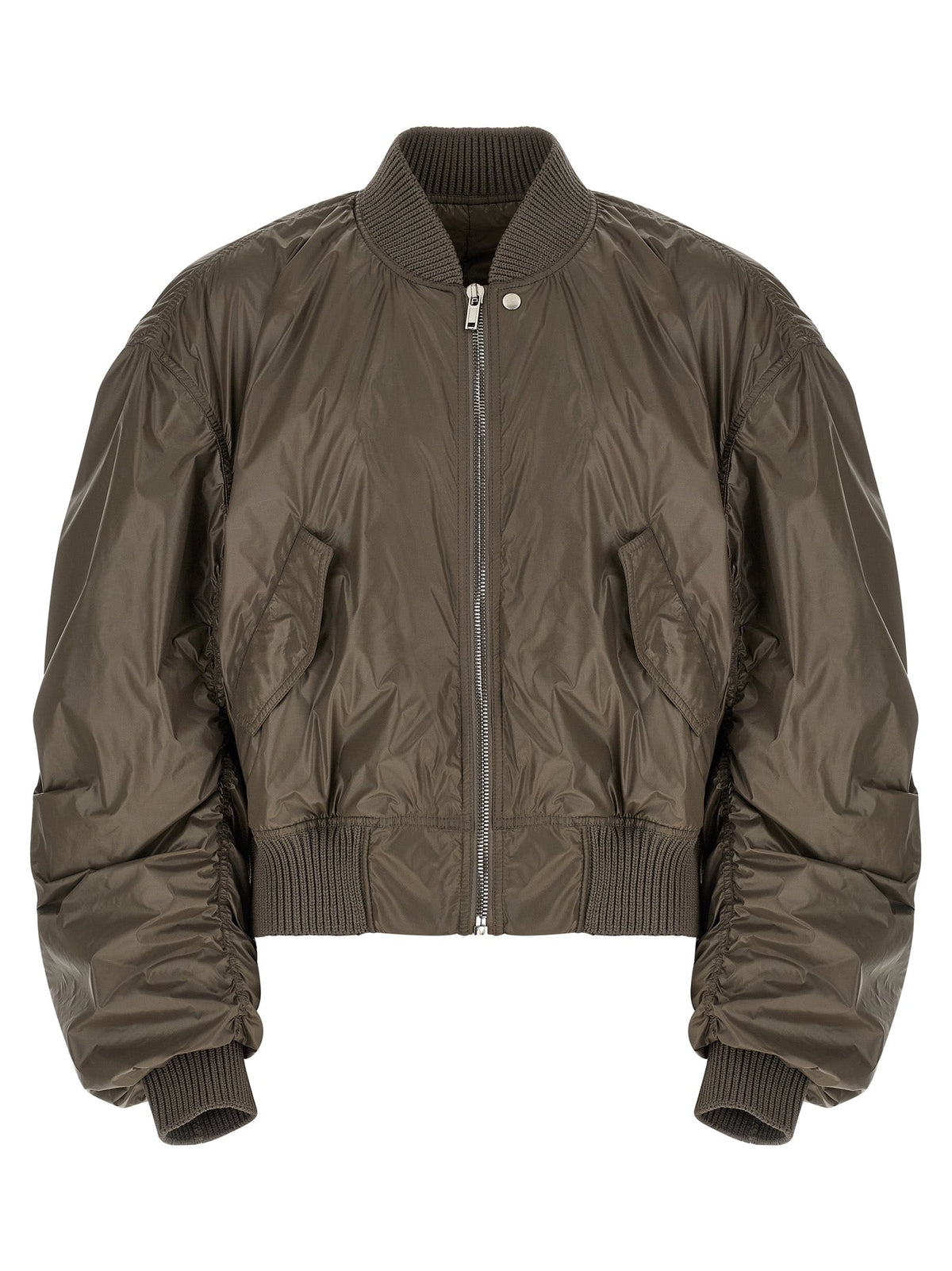 Rick Owens Gray Nylon Bomber