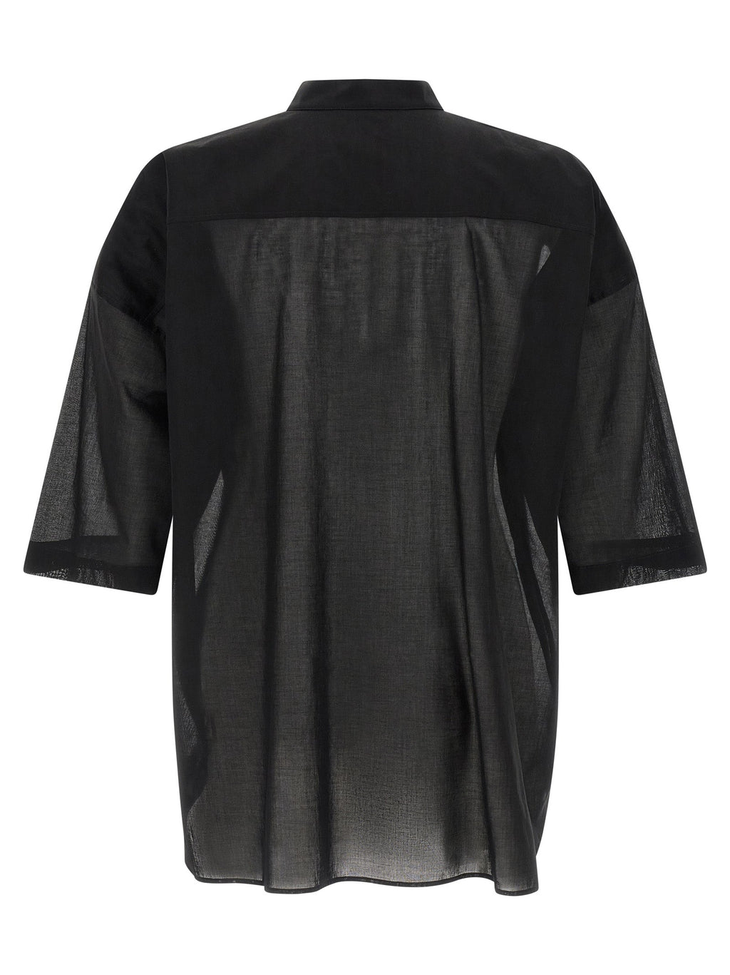 Rick Owens Black Cotton Blouse