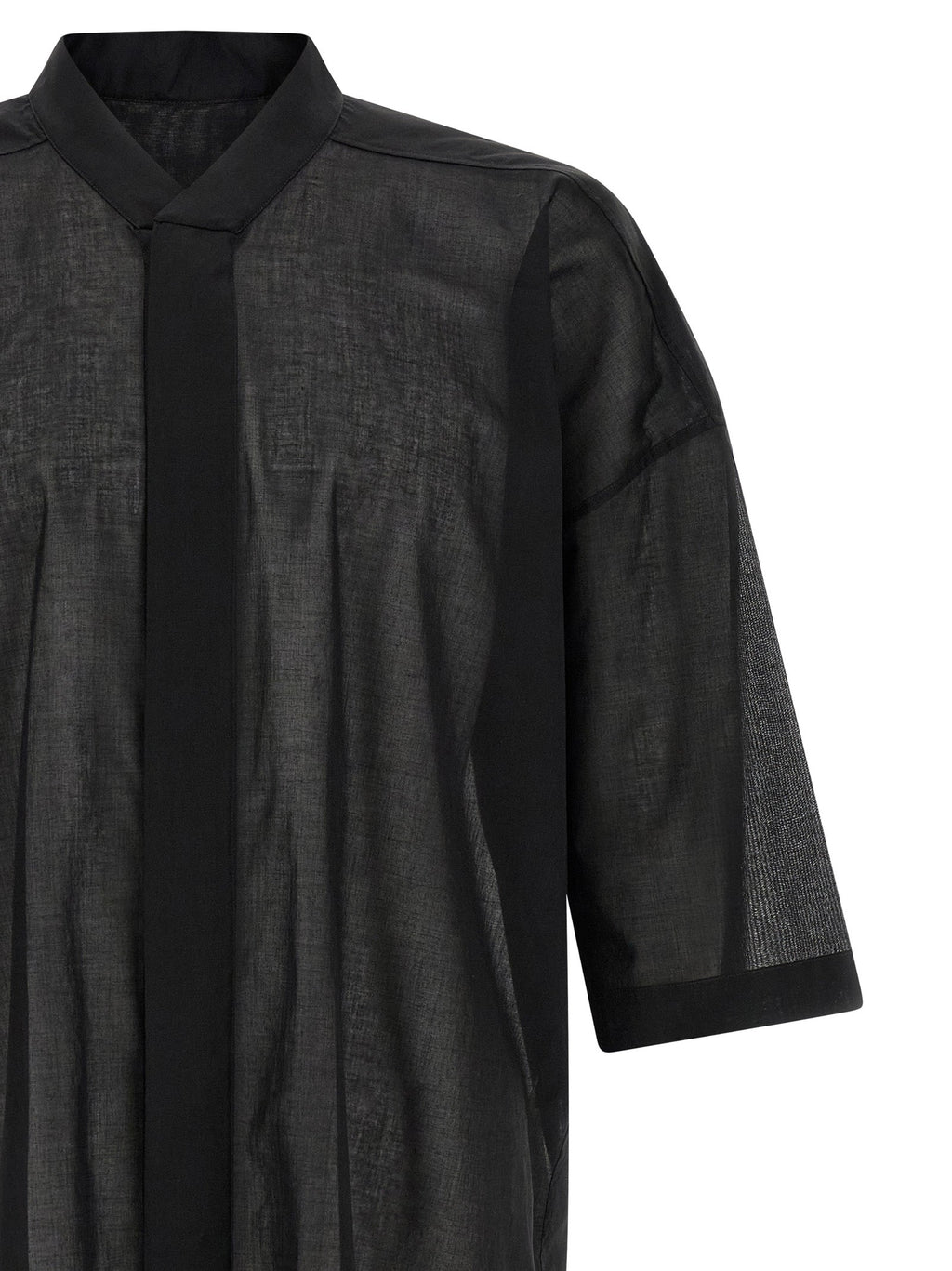 Rick Owens Black Cotton Blouse