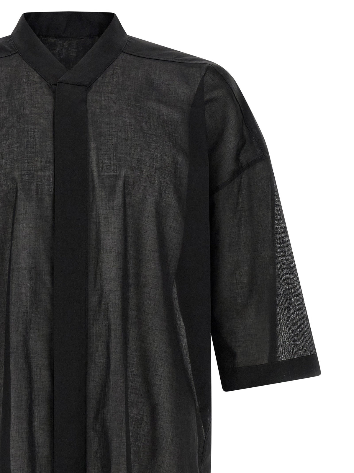 Rick Owens Black Cotton Blouse