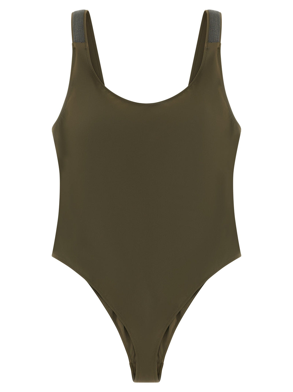 Brunello Cucinelli Bicolor Polyamide One-Piece Swimsuit