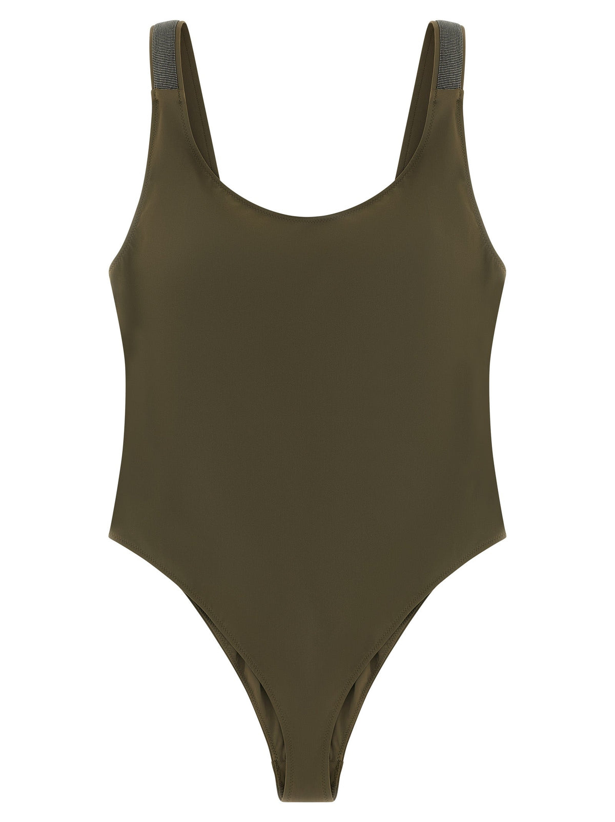 Brunello Cucinelli Bicolor Polyamide One-Piece Swimsuit